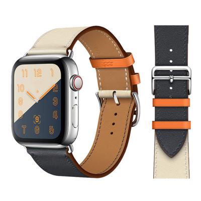 China 100% Genuine Leather Cow Buckle Strap Belt Leather Band For Apple Watch 6 Se 5 4 42MM 38MM 44MM 40MM Strap For iWatch 6 5 4 Strap for sale