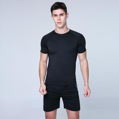 China QUICK DRY Men's Fitness Sports Suit Quick-Drying Gym Wear Running Shorts Men's Casual Shorts Two-Piece Sets for sale