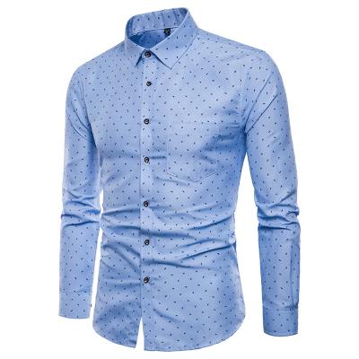 China Wholesale Men's Anti-Shrink Shirt Spring Casual Printing Long Sleeve T-Shirts And Summer Polka Dot Blusas Mens T-shirts for sale