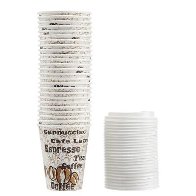 China Customized Disposable 8oz 12oz 16oz Disposable Paper Cups Hot Coffee Paper Cup With Lid for sale