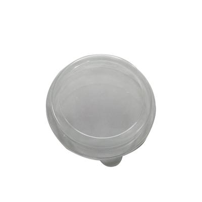 China Non Spill Pulp Products Disposable Biodegradable Sushi Packaging 500ml Bowl With Anti Fog PET Lid For Food Plastic Lid for sale