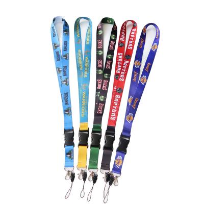 China Detachable Custom Sports OEM Sports Polyester Lanyard Thermal Transfer Printing Neck Lanyard for sale