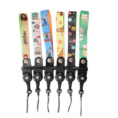 China Anime Cartoon Phone Lanyard Printed Key Chain Custom High Quality Polyester Detachable Lanyard for sale