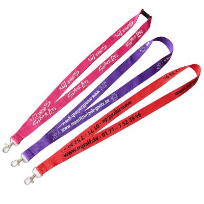 China Classic Fashional Color Designer Silkscreen Printing Logo Polyester Custom Lanyard for sale