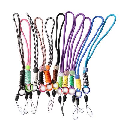 China Fashiontable High Quality Color Woven Logo Neck Lanyard Key Chain Phone Nylon Custom Lanyard for sale