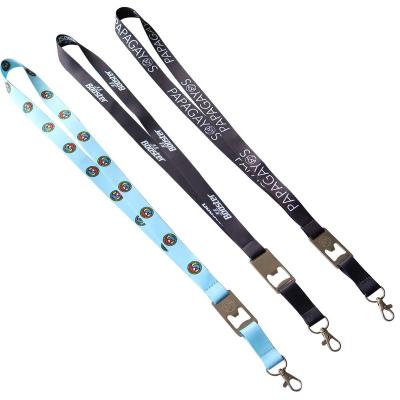 China Fashiontable Factory Sales Custom Color Printed Bottle Opener Neck Lanyard Wholesale Logo Lanyard for sale