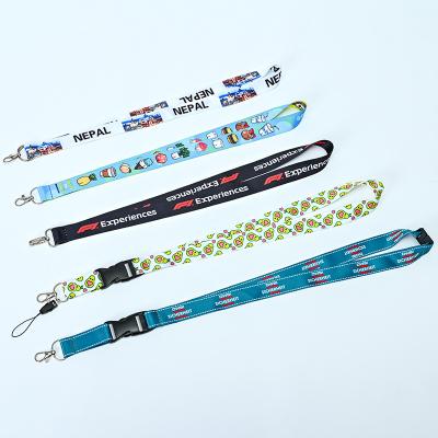 China Custom Lanyard Eco-Friendly Lanyard Neck Strap Buckle Keychain Wrist Shorts Logo Printed Sublimation Lanyards Long Lanyards for sale