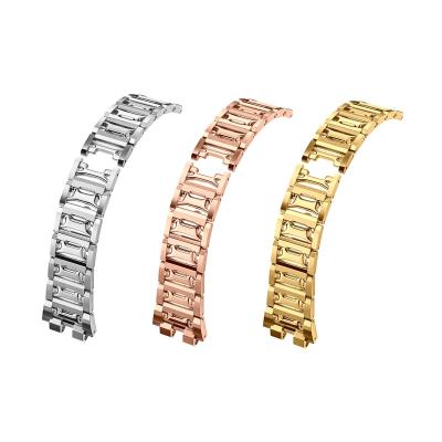 China 316L Stainless Steel/Gold/New Arrival Jewelry Watch Chains Stainless Steel Metal Strap Watch Band Band For Butterfly Style Buckle Folding Clasps for sale