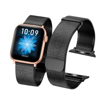 China New Arrival SUS444 Count Texture Factory Direct Buckle Stainless Steel Metal Strap Strap Milanese Watch Band For Apple Watch 2/3/4/5/6 for sale