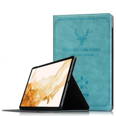 China AJIUYU Lightweight Premium Leather Tablet Case Cover For Samsung Galaxy Tab S8 Plus 12.4