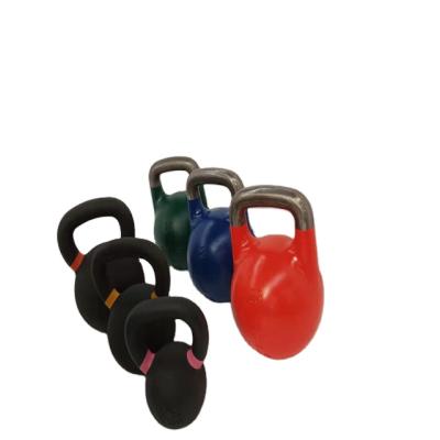 China Universal OEM Available Classic Patented Powder Coated Cast Iron Kettlebells With Color Band For Home Gym Fitness Equipment for sale