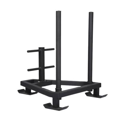 China Dual Storage Cross Rack Sled Prowler Rack Weight Plate Weight Plate Rack Fitness Training Fitness Push Handle Weight Plate Rack for sale