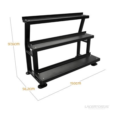 China 3 Tier Anti-Slip Steel Kttlebell Storage Racks With CE And ISO Certification for sale