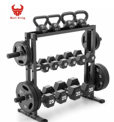 China Durable Dumbbell Rack Gym Plates Rack Fitness Equipment Weightlifting Storage for sale