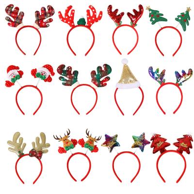 China New Fashion Christmas Bling Hair Accessories Luxury Colorful Plastic Kids Girls Outdoor Party Headband for sale