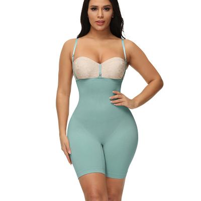 China Seamless High Elastic Seamless Women's One Piece Underwear Anti-Static Sling Shapewear Waist Gathered Jumpsuit for sale