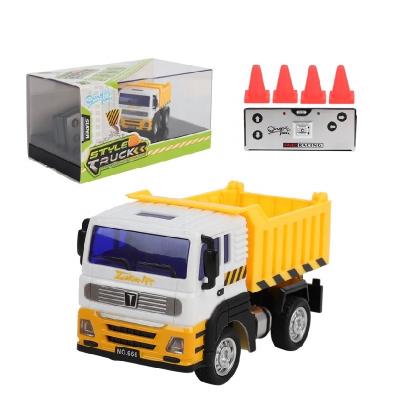 China Mini Hobby 2.4G RC Car Model Toy Remote Control Vehicle Small Dump Truck 1:64 Cartoon Engineering Remote Control Truck for sale