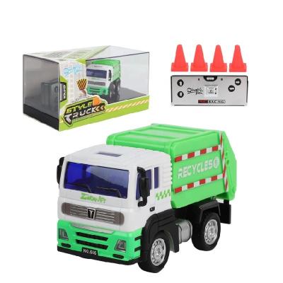 China 2021 New RC Hobby Toy Truck For Kids 1:64 Waste Construction 2.4GHZ Mini Small RC Radio Control Remote Dump Engineering Town Car for sale