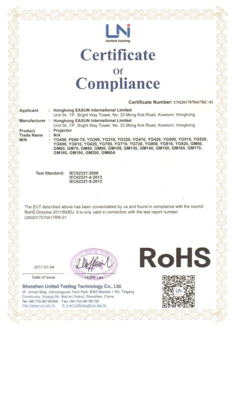 RoHS - Shenzhen Easuntech Technology Co., Ltd.