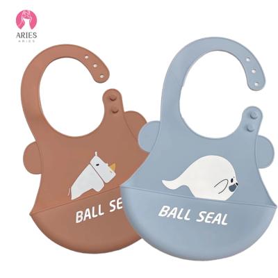 China WWD10-01 Edible Grade Baby Silicon Waterproof Antibacterial Baby Bib Infant Products For Baby Feeding for sale