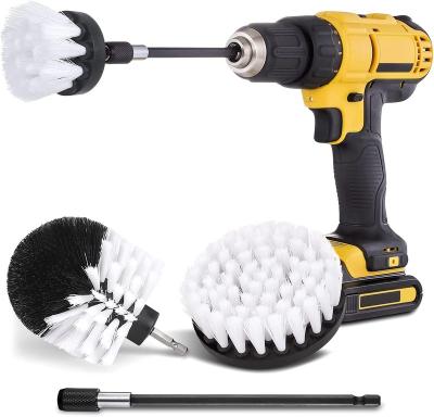 China Sustainable Drill scrubber brushes Sponge with Extend Long Attachment for Bathroom Kitchen Corners for sale