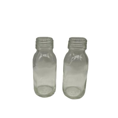 China Medicine liquid 60ml DIN28 Transparent glass bottle syrup glass bottle for sale