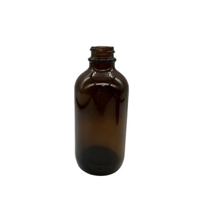 China Great for essential oils 4oz 120ml Boston round glass bottle hair oil bottle for sale