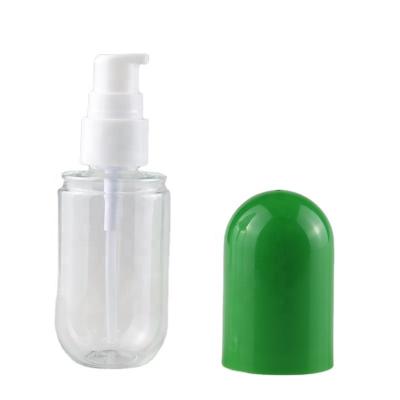 China Atomize perfume 60ml Cosmetic spray pump bottle macaron pill shape bottle for skin care for sale