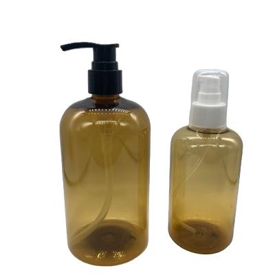 China Shampoo lotion 250ml 500ml lotion pump bottle boston round shampoo pump bottle for sale