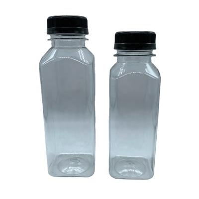 China Beverage Packaging Empty Plastic Juice Bottles Reusable square drink bottle packaging for sale