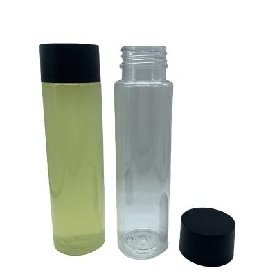 China Beverage juice Packaging 400ml 500ml water bottle clear round drinking plastic water bottle with black screw cap for sale