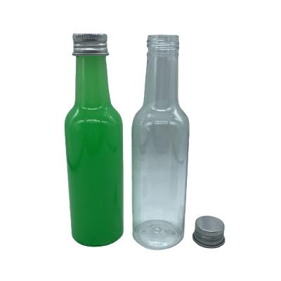 China Beverage juice Packaging High quality 150ml transparent beverage juice bottle fruit juice container with aluminum cap for sale