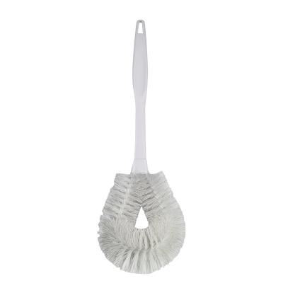 China Sustainable HIgh Quality Plastic Curved Toilet Bowl Brush for Toilet Bathroom Household Deep Cleaning for sale