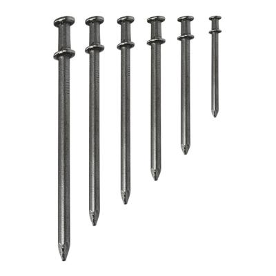 China Factory Supply Flat Shandong Good Quality Polished Duplex Nail Two Top Double Head Nails for sale