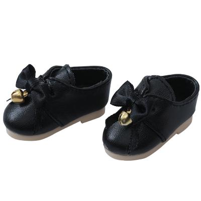 China Mini Toy Doll Shoes With Resin Bottom PU Width 2.2cm Length 4.7cm Exterior High Quality Black And White Shoes For Dolls for sale