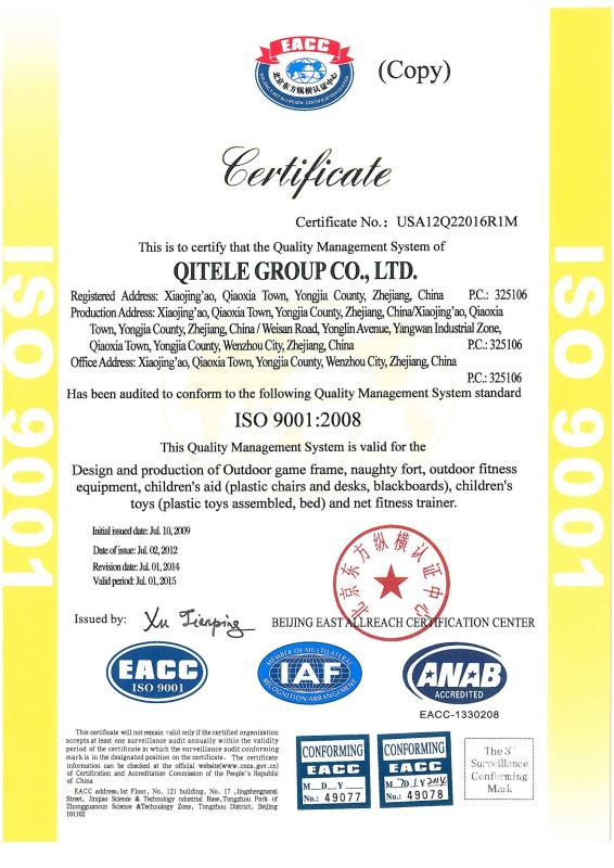 ISO 9001:2008 - QITELE GROUP CO., LTD CHINA