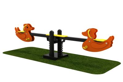 China Orange Seesaw Playground Equipment Color Options Abrasion Resistance for sale