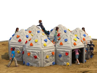 China Playground Kids Climbing Wall Outdoor Plastic With Climbing Stone for sale