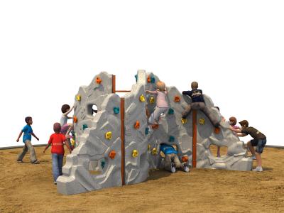 China Plastic Kids Climbing Wall 620 * 20 * 250 CM With Rounded Edge for sale