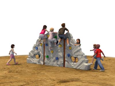 China Customized LLDPE Kids Climbing Wall Polyhedral Composite Rock for sale