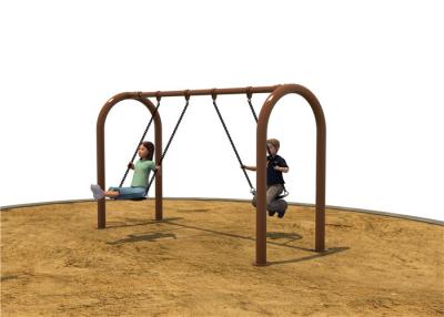 China Brown Children Swing Sets For 2 Children Standard Height Small for sale