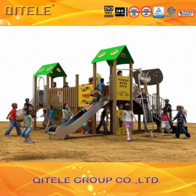 China Safety Kids Outside Play Equipment With Plastic Wood Composites for sale