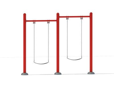 China Stainless Steel Children Swing Sets Abrasion Resistance red for sale