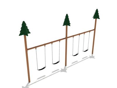 China Easily Assembled Children Swing Sets Eco Friendly Non toxic for sale