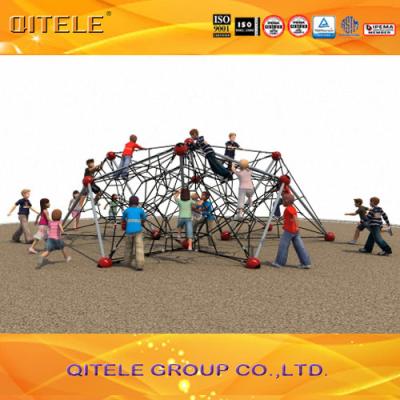 China QITELE Kids Climbing Net / Climbing Walll Structure With Galvanized Post In Small Size for sale