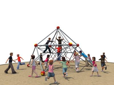 China Playground Kids Climbing Net , Star Shape Ropes With Aluminium Alloy Clamps for sale