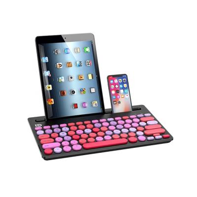 China New Arrival iK3381d Wireless BT Logitech Wireless Tablet PC BT Wireless Tablet Keyboard Wireless Pink Black Color for sale