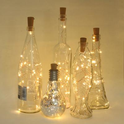 China Hot Sales Home Decoration/Christmas Decoration Warm White Copper Wire LED Cork Fairy String Lights Battery Operated Wine Bottle For DIY Wedding Christmas for sale