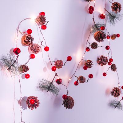 China Home Hot Sales 2M Christmas Decoration/GFLAI Decoration Copper Wire 20LEDs Pine Cone Christmas String Lights For Christmas Decoration for sale