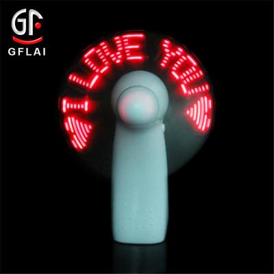 China Household Wedding Valentine Message Fan Portable Handheld Custom Mini LED for sale